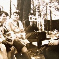 Basia Żupańska, Krysia Gruszczyńska, Stefa Gazda, ?, Staszek Libera, Toni Fedowicz