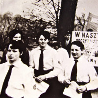 W pierwszomajowym pochodzie